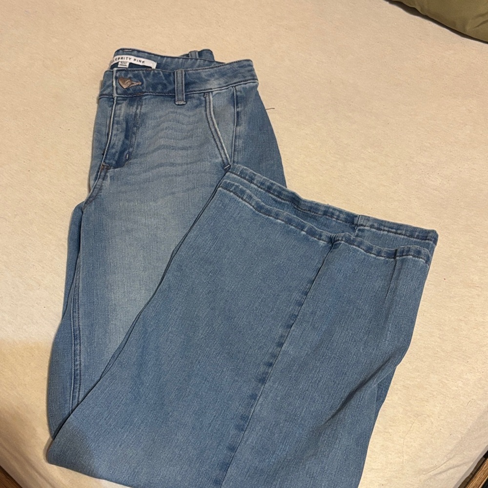 Celebrity Pink Denim with Heart Detail